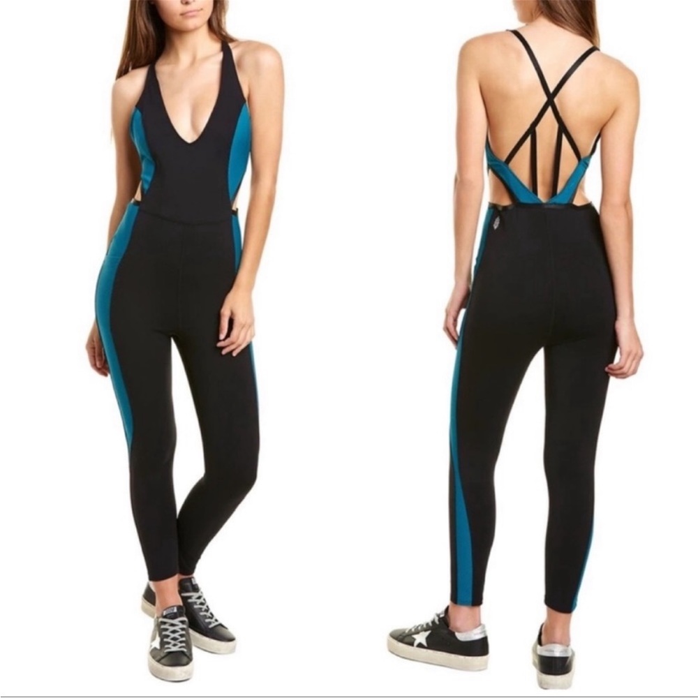 Free People Movement Black Ticket To Paradise Jumpsuit Size Medium